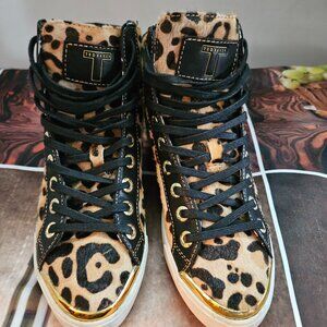 Ted Baker Tennia Leopard animal print high top size US 6